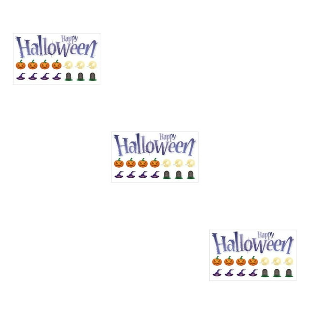 jesticaly 4 Pieces Reinforcement Labels Round Repair Subsidy Lightweight Firm Removable Hole Stickers Set Geometry Pattern Binders Halloween 3Set