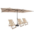 thumbnail image 3 of Costway Sombrilla de patio doble de 426 cm con manivela, parte superior ventilada, gran sombrilla de mercado doble con estructura de metal de 10 costillas, sombrilla de mesa para piscina, terraza, 3 of 3
