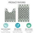 thumbnail image 4 of Sussexhome Toilet Mat Set - 2-Piece Designer Print Bathroom Contour Rugs Combo - Non Slip, Soft Cotton & Absorbent Floor Carpets - Machine Washable - 20x31.5" Large Sink Bathmat, 20x24" Toilet Rug, 4 of 10