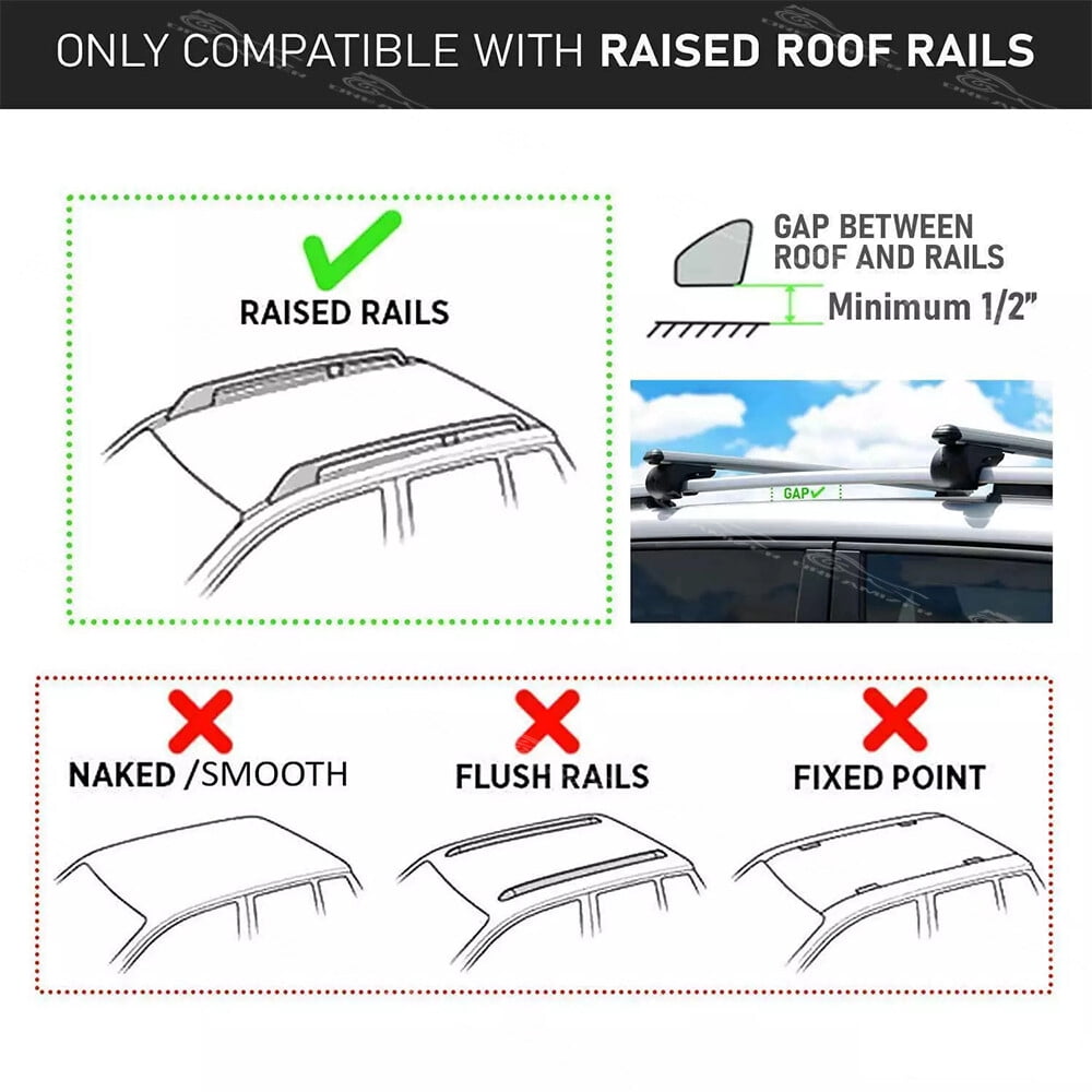 For Subaru Crosstrek XV 53" Roof Rack Cross Bars Luggage Cargo Kayak Carriers