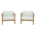 thumbnail image 2 of Modway Bayport 2 Piece Outdoor Patio Teak Set in Natural White, 2 of 5