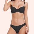 thumbnail image 2 of Gyexs Women's Comfortable Lace Underwear Delicate Bralette Set With Side Support Breathable Design, Black, Size M, 2 of 4