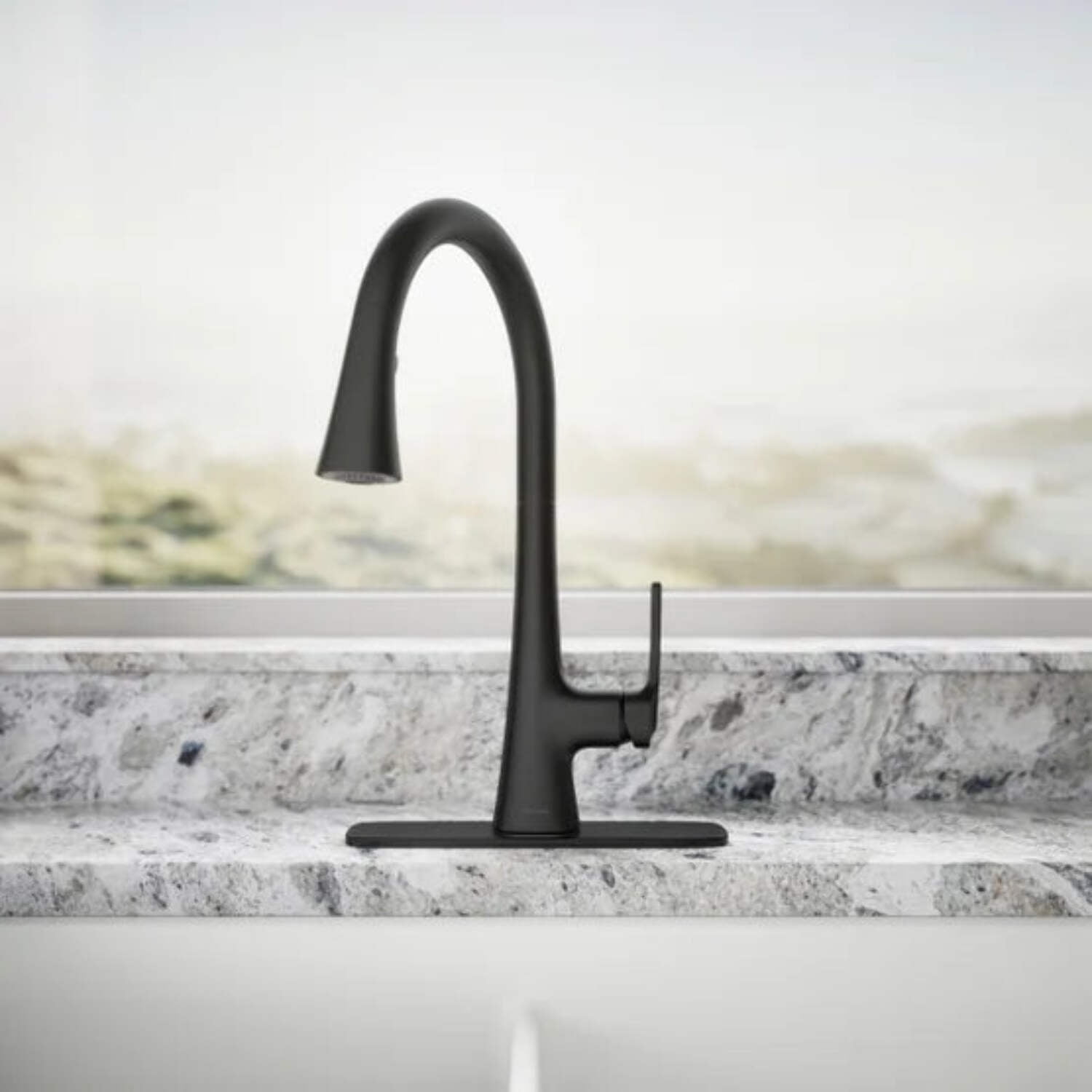KOHLER PULL -DOWN KITCHEN FAUCET MATTE BLACK FINISH