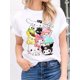 thumbnail image 1 of graphic print t-shirt, short sleeve crew neck casual top for summer & spring, Women's clothing tee, 1 of 6