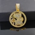thumbnail image 5 of Men Women Hip Hop Hourglass Pendant Necklace 15mm Crystal Cuban Chain Iced Out Bling Necklaces Fashion Charm Jewelry, 5 of 6
