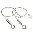 thumbnail image 4 of OUNONA 2Pcs Suspension Wire Rope Safety Hook Silver for Lighting Installation, 4 of 8