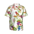 thumbnail image 2 of Uemuo Birds And Flowers Printed Regular Fit Short Sleeve Casual Hawaiian Shirt for Men,Aloha shirt,Tropical shirt,Floral print shirt,Vacation Beach shirt-3X-Large, 2 of 9