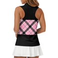 thumbnail image 6 of Womens Golf Shirt Printed Sleeveless Golf Tank Collared Zip Up Tennis Shirts Quick Dry Polyester Athletic Tops for Court Black L, 6 of 6