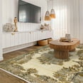 thumbnail image 3 of Green Oriental Area Rugs for Living Room Washable Rugs Boho Moroccan Area Rug Soft Neutral Geometric Bohemian Carpet Distressed Indoor Rug for Bedroom Dining Room Office Foldable Nonslip Rug, 3 of 9