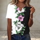 thumbnail image 1 of TaTaai Women Fashion V Neck Button Detail T Shirts Random Print Loose Short Sleeve Tops Casual Soft Comfortable Lightweight Daily Home Outfits Gift, 1 of 7