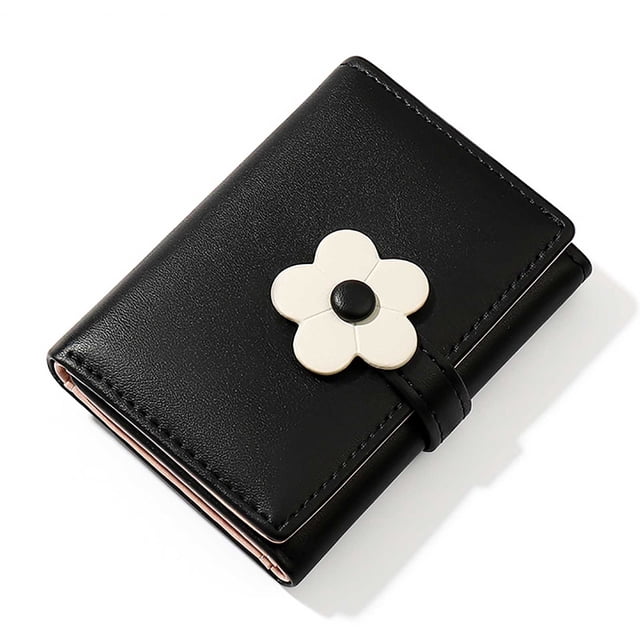 Ladies And Cute Flower Student Wallet Short Three Fold Ladies Wallet Small Women Wallet