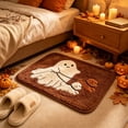 thumbnail image 5 of Halloween Ghost Walking Puppies Shaggy Doormat, Cute Ghost Dog Decorative Floor Rug, Non Slip Fluffy Bath Mat, for Entryway, Bathroom, Fall Farmhouse Home Decor, 5 of 7
