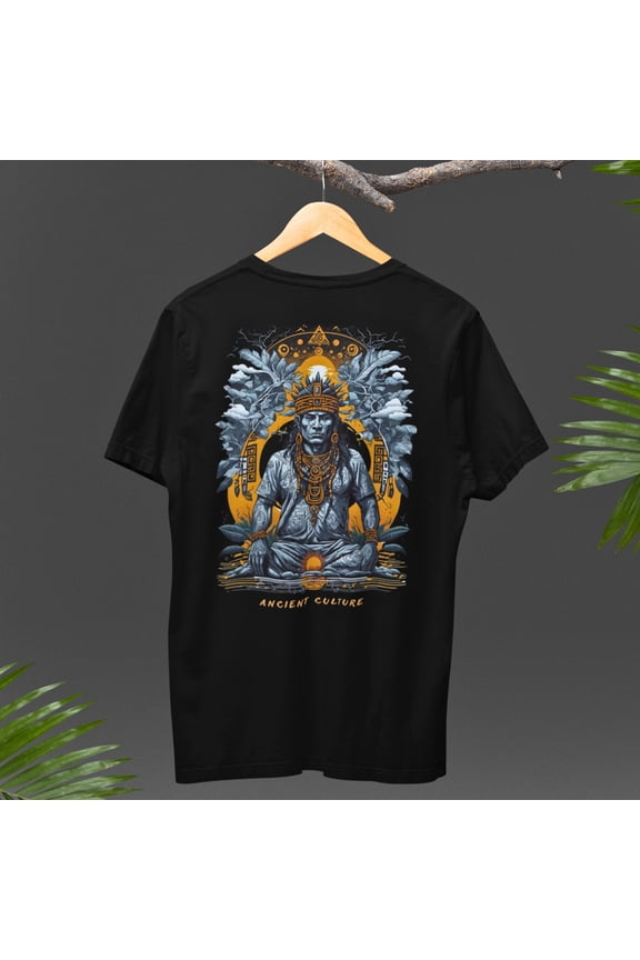 Maya Shaman Wise T-Shirt, Mystic Design of Ancient Cultures, inspired by the Mayan culture