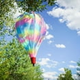 thumbnail image 3 of In the Breeze 0976 — Striped Iridescent 10 Panel Hot Air Balloon — Colorful Mylar Wind Spinner for Yards and Gardens, 3 of 4