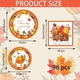 thumbnail image 2 of XINQIHANG Thanksgiving Party Decoration Maple Leaf Plates (Thanksgiving Set B), 2 of 7