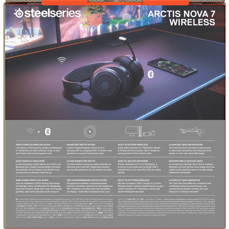 SteelSeries Arctis Nova 7 Wireless Gaming Headset — 2.4GHz & Bluetooth — PC, PS5, Switch