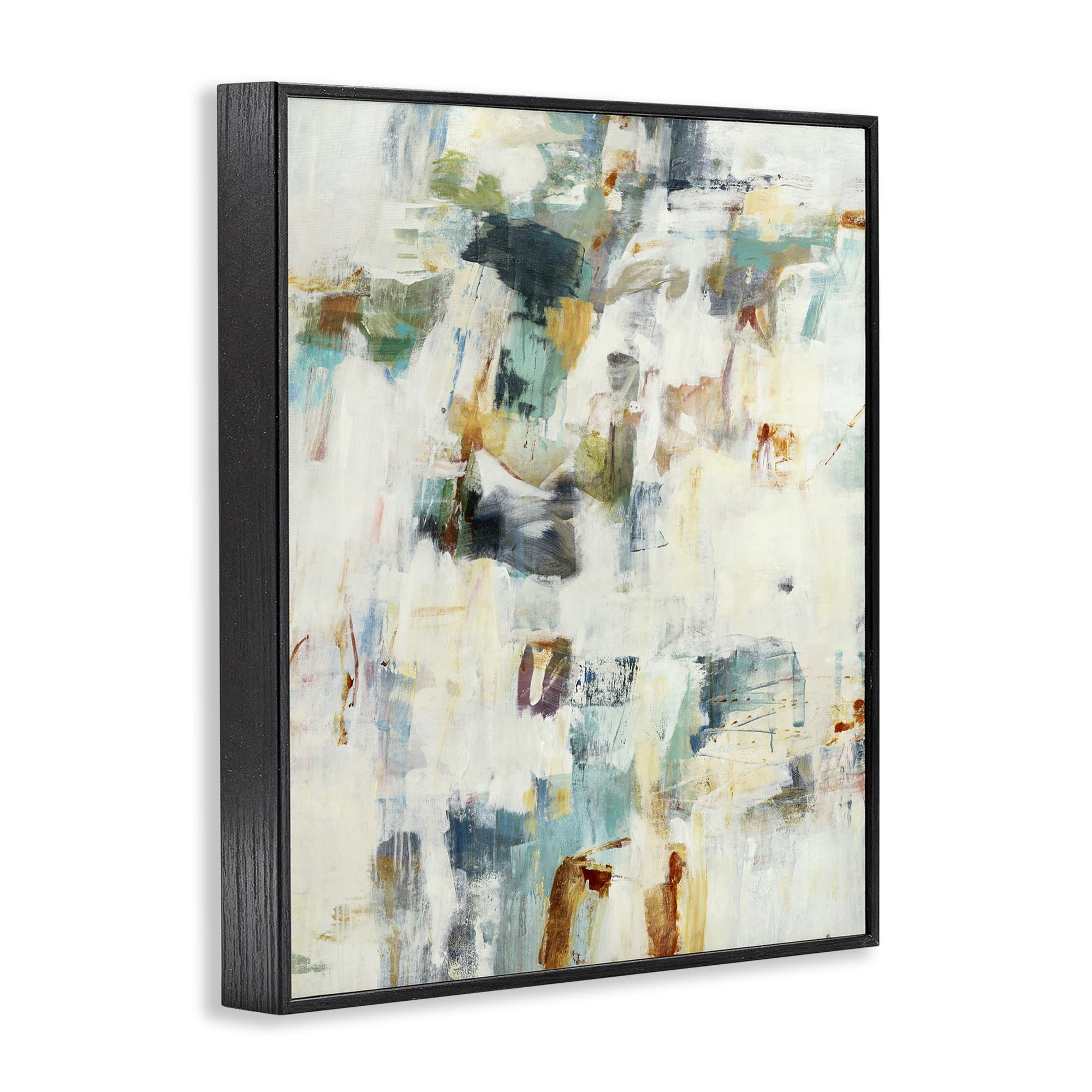Stupell Industries Expressive Chaos Layers Black Framed Giclee Art, design by Lisa Ridgers