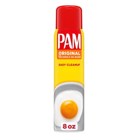PAM Original Non-Stick Cooking Spray, Canola Oil Blend, Great for Air Fryer, Baking & Grilling, 8 oz.