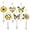 Sun Flower, variant on LANFENG Wind Chime Painting Kit with 5D Butterflies - DIY Sun Catcher Art Craft for Window Decoration - Crystal Sunflower Design