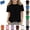 Black, variant on YOUYEDIAN Halloween Girls T Shirts Halloween Lightweight Casual Crewneck Short Sleeve Top