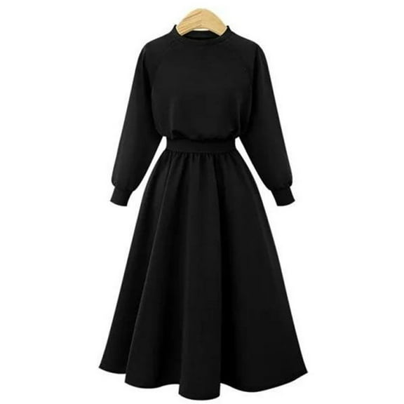 Women's Dress, Polyester, Black, L