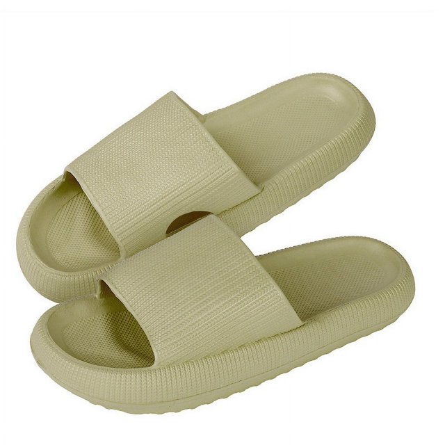 Zapatillas suaves antideslizantes con plataforma gruesa para hombre y mujer, chanclas de verano a la moda, antideslizantes, con cojín y nube