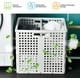thumbnail image 4 of Foldable Laundry Hamper with Handles, with 2 Compartments, Stable and Stackable, for Clothes and Toy Storage, 50L, White, 4 of 5