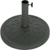 Trademark Innovations 29 lbs Gray Round Patio Umbrella Base with Rust Resistant Material