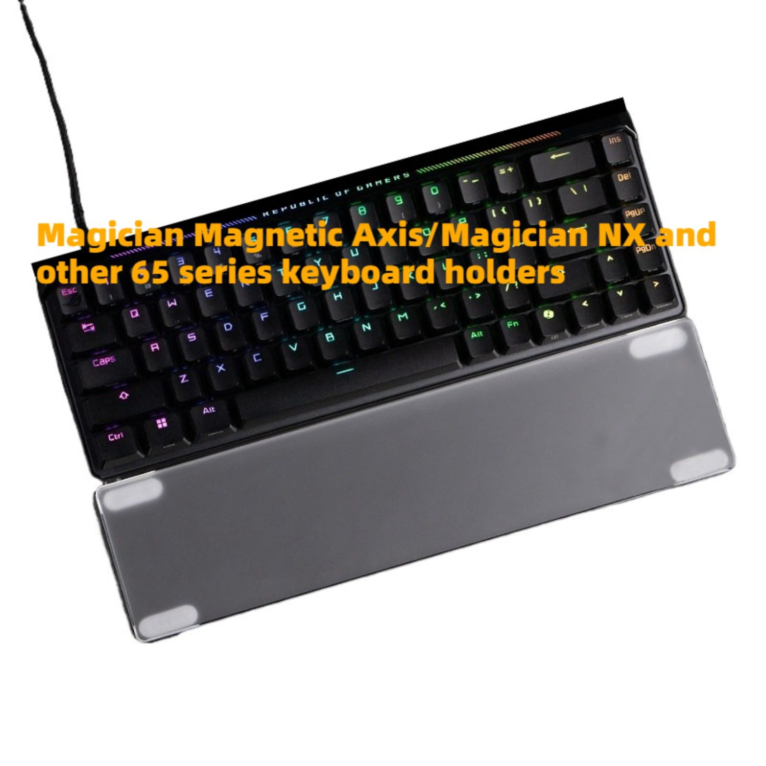 Acrylic Wrist Rest for ROG Azoth Extreme & ROG Azoth, Ergonomic Palm Support Pad for ROG Mechanical Gaming Keyboards, Clear Hand Rest