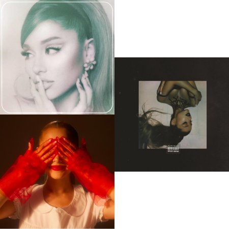 Positions (Coke Bottle Clear LP Vinyl) & Eternal Sunshine (X) (Ruby LP Vinyl) & Thank U, Next