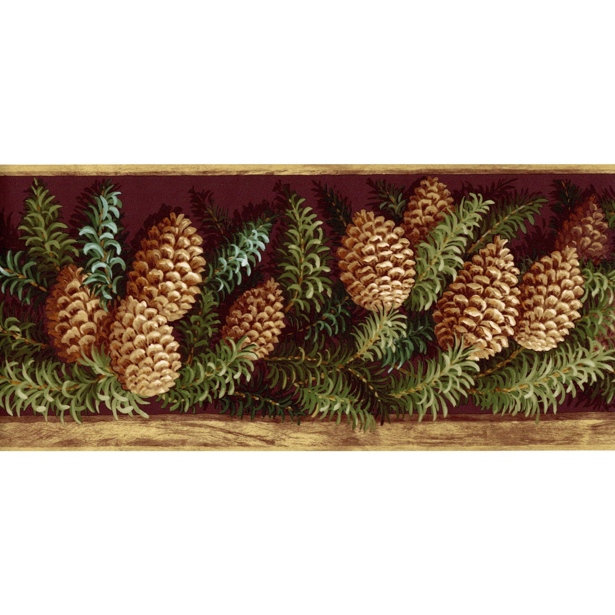 Pine Cone Wall Border