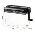 thumbnail image 4 of Manual Paper Shredder Mini A4 Size Hand Crank Shredder Home Paper Shredder Black, 4 of 8