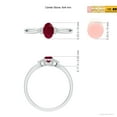 thumbnail image 4 of ANGARA Natural Solitaire Oval Ruby Split Shank Engagement Ring with Trio Diamonds in 14K White Gold for Women (Size-6x4mm) | July Birthstone, Anniversary, Jewelry Gift for Women | Natural Ruby Ring, 4 of 9