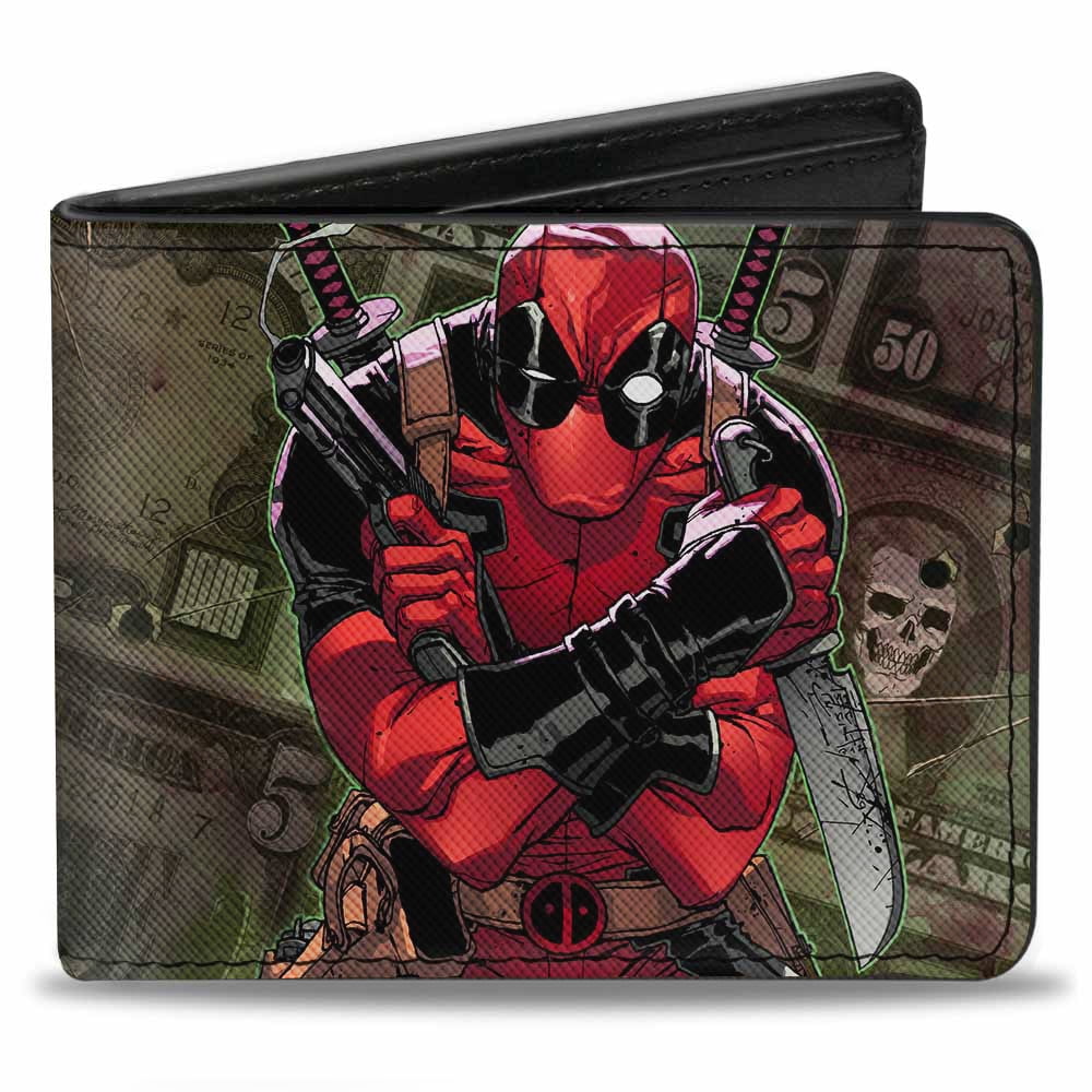 NEW OFFICIAL MARVEL DEADPOOL ANTI-HERO SUITED UP RED ID & CARD BI-FOLD WALLET 