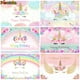 thumbnail image 2 of Fondo de fotografía de unicornio para niña, decoración de fiesta de cumpleaños, arcoíris, Floral, Princesa, foto de fondo, pancarta de cumpleaños para Baby Shower, 2 of 4
