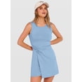 thumbnail image 3 of ANRABESS Womens Summer Dresses 2026 Bodycon Sleeveless Romper Skort Twist Waist Night Out Vacation Mini Dress Built in Shorts Sky Blue Medium, 3 of 8