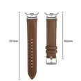 thumbnail image 3 of Leather Band for Samsung Galaxy Watch 8 40/44mm / Watch 8 Classic 46mm, with Black Metal Adjustable Clasp Watch Band Replacement Strap for Galaxy Watch 8 40/44mm / 8 Classic 46mm Women Men, Brown, 3 of 9
