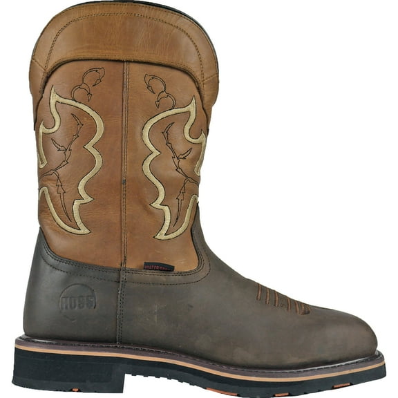 HOSS Showdown Men's 11-inch Composite Toe Puncture- Resisting Waterproof Western Work Boot