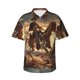 thumbnail image 1 of Balery Western Skeleton Cowboy Horse Camisas hawaianas de manga corta para hombre, camisas playeras de corte holgado, camisas de vacaciones con botones,XX-Large, 1 of 7