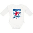 thumbnail image 3 of Inktastic Born on The 4th of July Boys or Girls Long Sleeve Baby Bodysuit, 3 of 5