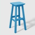 thumbnail image 6 of WestinTrends Malibu 29" HDPE Outdoor Patio Square Bar Stools (Set of 2), Pacific Blue, 6 of 8