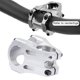 thumbnail image 4 of Potencia de bicicleta de carretera MTB, ligera, de aleación de aluminio, 31,8 mm, 35 mm, horquilla delantera ajustable Plata, 4 of 7