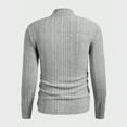 thumbnail image 4 of GrmtClth Mens Sweater Slim Fit Mock Neck Pullover Ribbed Thermal Sweater 2025 Fall Basic Long Sleeve Sweaters Light Gray M, 4 of 8