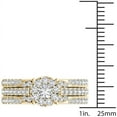 thumbnail image 4 of 1 Carat T.W. Diamond Single Halo 14kt Yellow Gold Engagement Ring Set, 4 of 5
