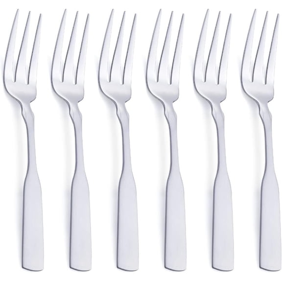 Stainless Steel 3-Tine Dinner Fork Set of 6