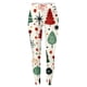 thumbnail image 4 of MKLEKYY Conjunto deportivo para mujer, leggings con estampado navideño para mujer, leggings de ejercicio para fitness, pantalones de yoga 3740, 4 of 4