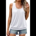 thumbnail image 1 of Camiseta de Tirantes Holgada de Verano para Mujer, Plisada, con Cuello Redondo, Informal, Sin Mangas, , Talla L, 1 of 8