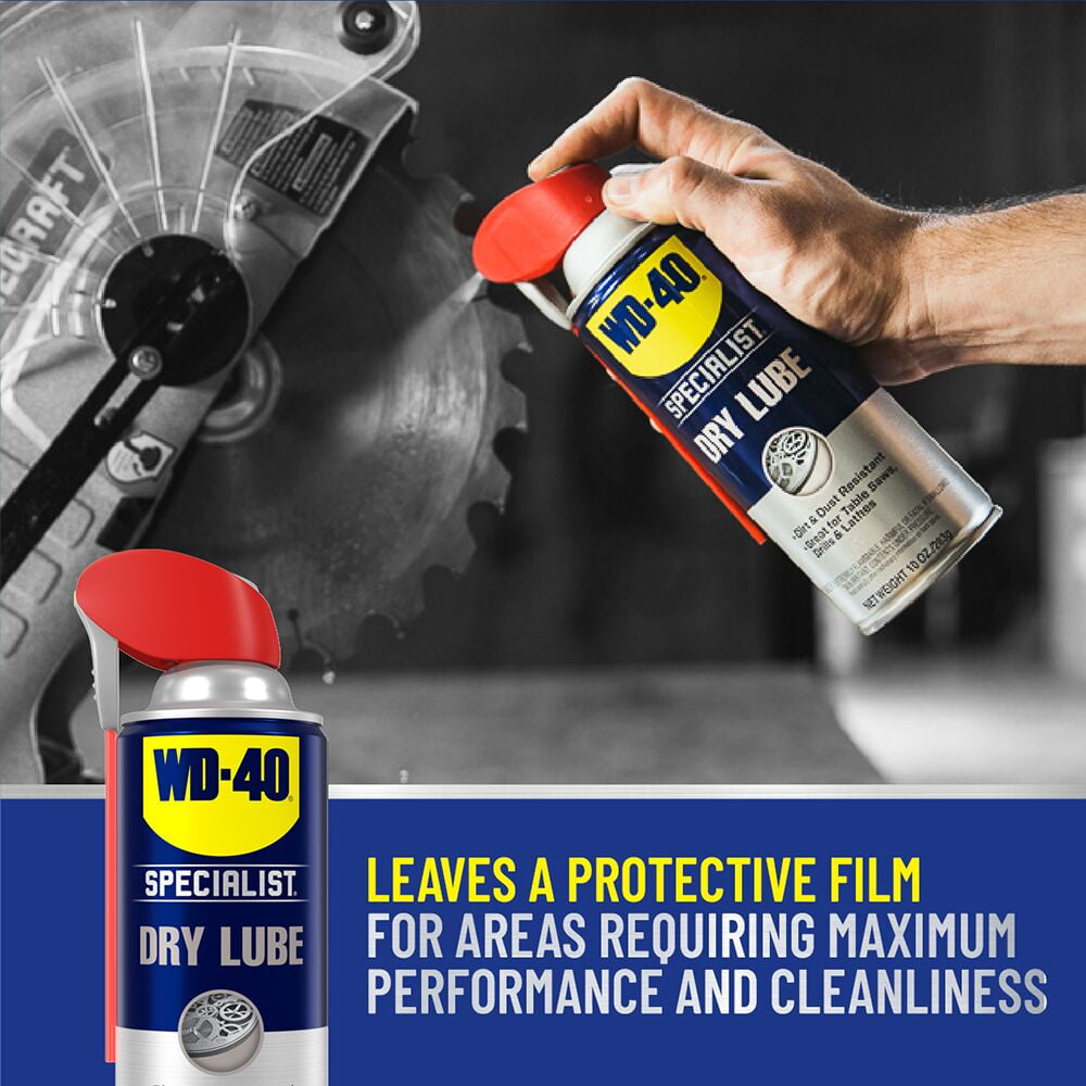 (3 pack) WD-40 Specialist Dry Lube Long-Lasting Lubricant Smart Straw Spray, 10 oz