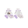 thumbnail image 2 of RUINIXCW Baby Girls Thanksgiving Outfit Fashion Long Sleeve Pumpkin Embroidery Romper with Skort, Headband, Stockings 4Pcs Set, 2 of 9