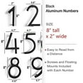 thumbnail image 4 of NACH Floating Mount House Address Shadow Number For Outside or Inside, Mailbox Number For Outside, Front Door, Garage Door, Maximum Rust Protection, Black Aluminum, 8 inch, Number 1, HH-SDW8-BLK-1, 4 of 5